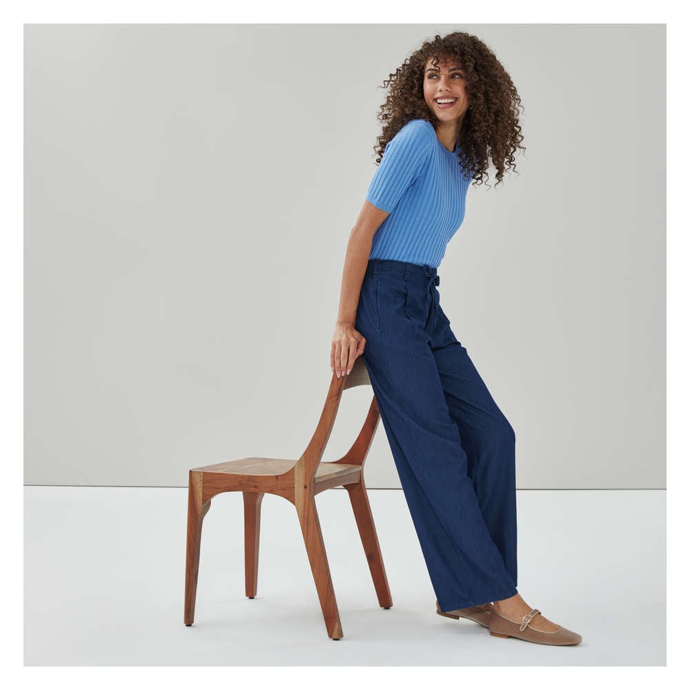 yu　0308 Joe Fresh Dark Wash Pull-On Chambray Pant - 1 ea | Zehrs